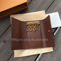 Wholesale High Quality Keys holder bags wallets original box case buckle chains women men classic fashion