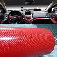 Wholesale Red D Carbon Fiber Vinyl Film Carbon Car Sticker Waterproof DIY Styling Car Wrap Foil with Air Release