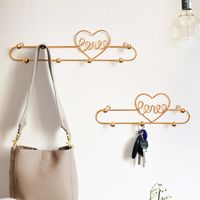 Wholesale Hooks Rails Home Key Hanger Wall Holder Kitchen Umbrella Metal Heat For Bags Clothes Bathroom Stand Decorativer