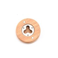 Wholesale Circular Stainless Steel Bottle Opener Beers Wood Cups Can Openers Tins Caps Covers Flat Kitchen Bar Supply Tablewares ce C2