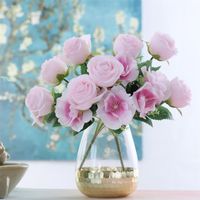 Wholesale Fake Rose Orchid stems bunch quot Length Simulation Butterfly Roses for Home Wedding Decorative Artificial Flowers