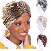 Wholesale Glitter Women Muslim Cancer Underscarf Bonnet Turban Hair Loss Cover Chemo Cap Headwrap Arab Hat Beanie Headwear Skullies Fashio