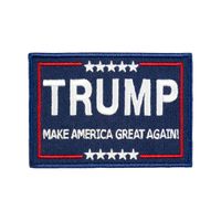 Wholesale Trump Make America Great Again Embroidery Iron on Patches for Clothing DIY Jacket Vest Motorcycle Biker Accessories Custom Your Shirt