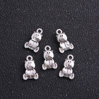 Wholesale 200pcs Ancient Silver Alloy Lovely Teddy Bear Charms Pendants For diy Jewelry Making findings x16mm