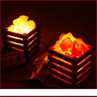 Wholesale resin Himalayan crystal salt table lamp light bedroom adornment night lights lampsof the head of a bed