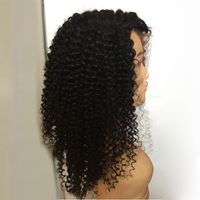 Wholesale Full Lace Wig Human Hair Natural Color Wigs For Black Women Virgin Peruvian Straight wave Natural Hairline with baby hair around free DHL