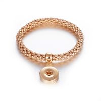 Wholesale Simple Trend Jewelry Unisex Charm Bracelets mm Ginger Snaps on Jewelry Snap Button Bracelet Gold Silver Black Rose Gold