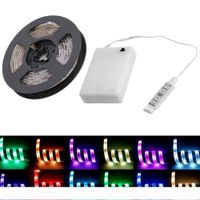 Wholesale LED Strip Battery Powered LED Strip RGB M M M Waterproof LED Flexible Strip Lights Decoration Lighting With Controller