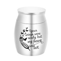 Wholesale 142x98mm Jar Keepsake Cremation Urns Large Funeral Urns for Ashes for Human Pet Your Wings were Ready My Heart was Not