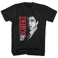 Wholesale Fashion Man Scarface Movie Al Pacino Tony Close Up Cotton T shirt Mens Cool Tops