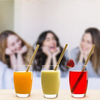 Wholesale Bamboo Straw cm cm Yellow Green Reusable Bamboo Drinking Straws Eco Friendly Party Bar Kitchen Straws OOA6891