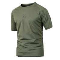Wholesale Men s T Shirts Mens Tactical Quick drying Short Sleeve T Shirt Summer Army Combat O Neck Casual Tees Pro Breathable