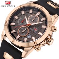 Wholesale MINIFOCUS Men Top Brand Watche Quartz Male Sports Silicone Band Watches Men s Students Chronograph Clock Men s Glow Hands Watches