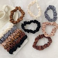 Wholesale Simple Design And Pure Color Chic Hair Rope Stretchy Cloth Band Fabric Style Coil set