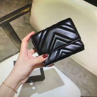 Wholesale Designers Short Wallet Lady High Quality Fashion Women Coin Purse Pouch Quilted Real Leather Luxurys Woman Wallets Main Credit Card Holder Female Clutches