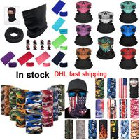 Wholesale Outdoor Cycling Scarf Bandana Magic Scarves Sunscreen Hair Band Sport Customized Face Neck Men Flag camouflage Scarf DHL Fast Shipping