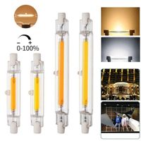 Wholesale R7S Dimmable LED Bulb COB Glass Tube MM W MM W Replace Halogen Lamp W Warm Cold White COB Corn Spot Light AC110V V