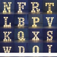 Wholesale DELICORE Letters White LED Night Light Marquee Sign Alphabet Lamp For Birthday Wedding Party Bedroom Wall Hanging Decor S025M