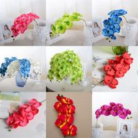 Wholesale 8 Heads Simulation Single Branch Artificial Flowers Plastic Dried Flower Wedding Decorations Wall Decor Arts And Crafts mc E2