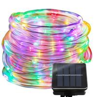 Wholesale Solar Rope String Lights LED Waterproof Copper Wire Lights Tube ft Outdoor Rope Lights for Christmas Garden Yard Path Fence Tree Party In Stock