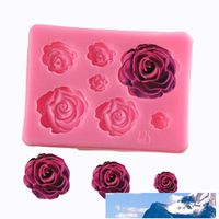 Wholesale tools D Romantic rose shape silicone baking cake molds for Soap Candy Chocolate Ice cream Flowers decorating Factory price expert design Quality Latest Style