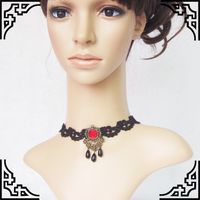 Wholesale 2020 Europe And The United States Bride Wedding Dress Accessories Black Lace Crystal Necklace Pearl Chain Jewelry