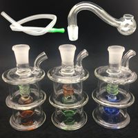 Wholesale Cheap mini Dab Oil Rigs glass Bongs mm Joint rig bong Internal turbo Perc glass oil burner Water Pipes with oil bowl