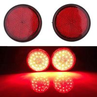 Wholesale Bike Lights inch High Visibility Round Reflective Warning Reflector Weatherproof Fits For Car Motorcycle Bicycles B2Cshop