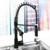 Wholesale Oil Rubbed Bronze Kitchen Sink Faucet Single Handle Pull Down Sprayer Mixer Tap