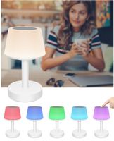 Wholesale New product LED colorful table lamp rechargeable bedside lamp bluetooth sound lamp multi function eye protection learning desk light