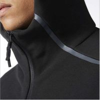 Wholesale Men s Jackets Outerwear Coats Spring clothes sports Black White hooded jacket Men women Windbreaker Zipper