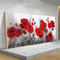 Wholesale Red Poppies Flower Canvas Painting On Wall Art Posters And Prints Watercolour Decorative Picture Cuadros For Living Room