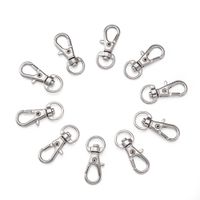 Wholesale 100pcs Alloy Swivel Lanyard Snap Hook Lobster Claw Clasps Jewelry Making Bag Keychain DIY Accessories