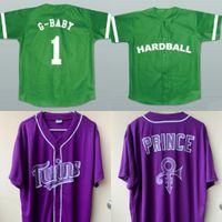 Wholesale G Baby Hardball Prince Night Jersey Movie Baseball Jersey NEW Sewn Any NAME S to XL Green