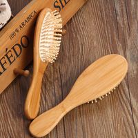 Wholesale Natural Bamboo Brush Healthy Care Massage Hair Combs Antistatic Detangling Airbag Hairbrush Hair Styling Tool Free Ship