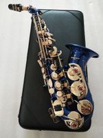 Wholesale Japan Yanagisawa S High quality New Blue Key curved Soprano instrument Bb music Soprano Saxophone Professional With Case