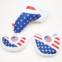 Wholesale Printing Usa Flag Golf Putter Headcovers Team Mallet Putter Head Covers Custom Head Cover Mallet Putter Golf Headcover