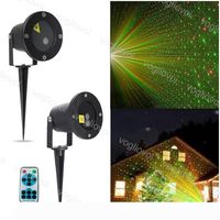 Wholesale Projectors Lights Outdoor Laser Firefly Stage Lights Landscape Red Green Projector Christmas Garden Sky Star Lawn Lamps Controller DHL