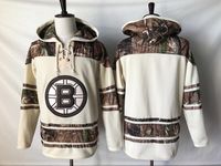 Wholesale Top Quality New Boston Bruins Old Time Hockey Jerseys Camo Custom Hoodie Pullover Sweatshirts Sport Winter