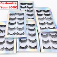 Wholesale 5D Faux Mink Lashes Pairs False Eyelashes Thick Long Stereo Fluffy Fake Eye Lash Makeup Eyelash Extensions with Tweezers Beauty Kit In Laser Packaging Box
