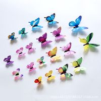 Wholesale 3D Butterfly Wall Stickers Set Home Decor Muti Colors Butterflies Walls Decors Colorful Poster Window Decoration Decal gs C2