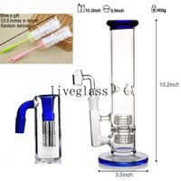 Wholesale Hookahs Dab Oil Rigs Glass Bease Beaker Bongs Heady Glass Waterpipes With Ice Catch Perc Shisha Water Pipe Diffuse Downstem MM Nice Gift