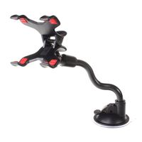 Wholesale 50pcs Soft Tube Car Mount Universal Windshield Dashboard Mobile Phone Holder Degree Rotation Long Arm Stand with Suction Cup Clamp