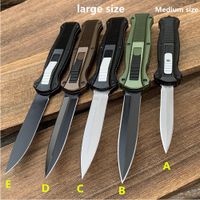 Wholesale 5 styles Automatic Survival Knife D2 blade Aluminum alloy Handle Outdoor Hunting Camping Tactical Knives with Nylon pouch