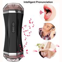 Wholesale Hands free Vibrating Sucking Toys Male Cup for Men Masturbation Fits You Blow Job Stroker Intelligent Aircraft Cup T200730
