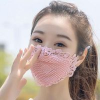 Wholesale Washable Embroidery Lace Face Mask Adult Mouth Face Cover Fashion Comfortable Girl Black Party Masks Masque Black White Party Masks