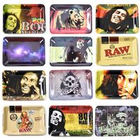 Wholesale Raw Bob Marley Starry Sky Rolling Tray Aluminium Alloy Metal Roll Trays Cigarettes Tobacco Smoking Tool Accessories