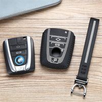Wholesale luckeasy leather key cover for bmw i3 i8 Car Key bag case wallet holder key2y