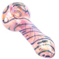 Wholesale Newest Pretty Color Heady Pattern Pyrex Thick Glass Smoking Tube Handpipe Portable High Quality Handmade Dry Herb Tobacco Oil Rigs Bong Pipe