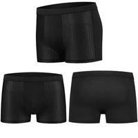 Wholesale 4pcs men s underwear boxers men s underwear boxers bamboo fiber mesh loose designer mens board shorts